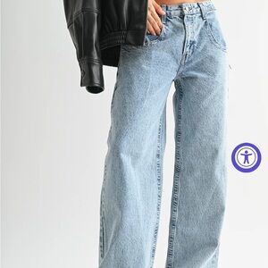 Just Black Denim Super Wide Leg Jean